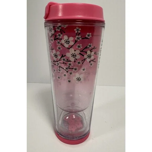 Starbucks Tumbler Pink Japanese Cherry Blossom Floating Sakura Flowers 2016 - Picture 2 of 6